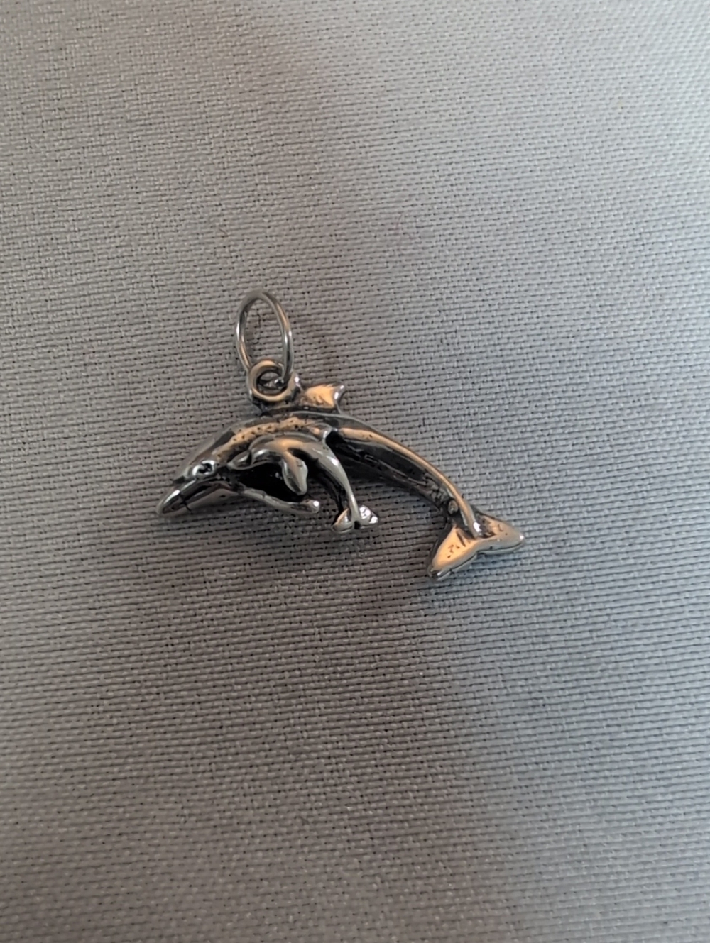 Dainty 925 Sterling Silver Dolphin Charm Pendant